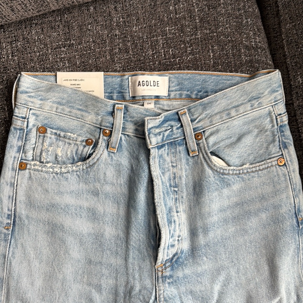 Agolde Light Blue High Rise Women Jeans
